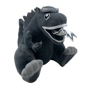 Godzilla Zipper Mouth Plush Collectible Gray Monster Stuffed Animal Soft Toy
